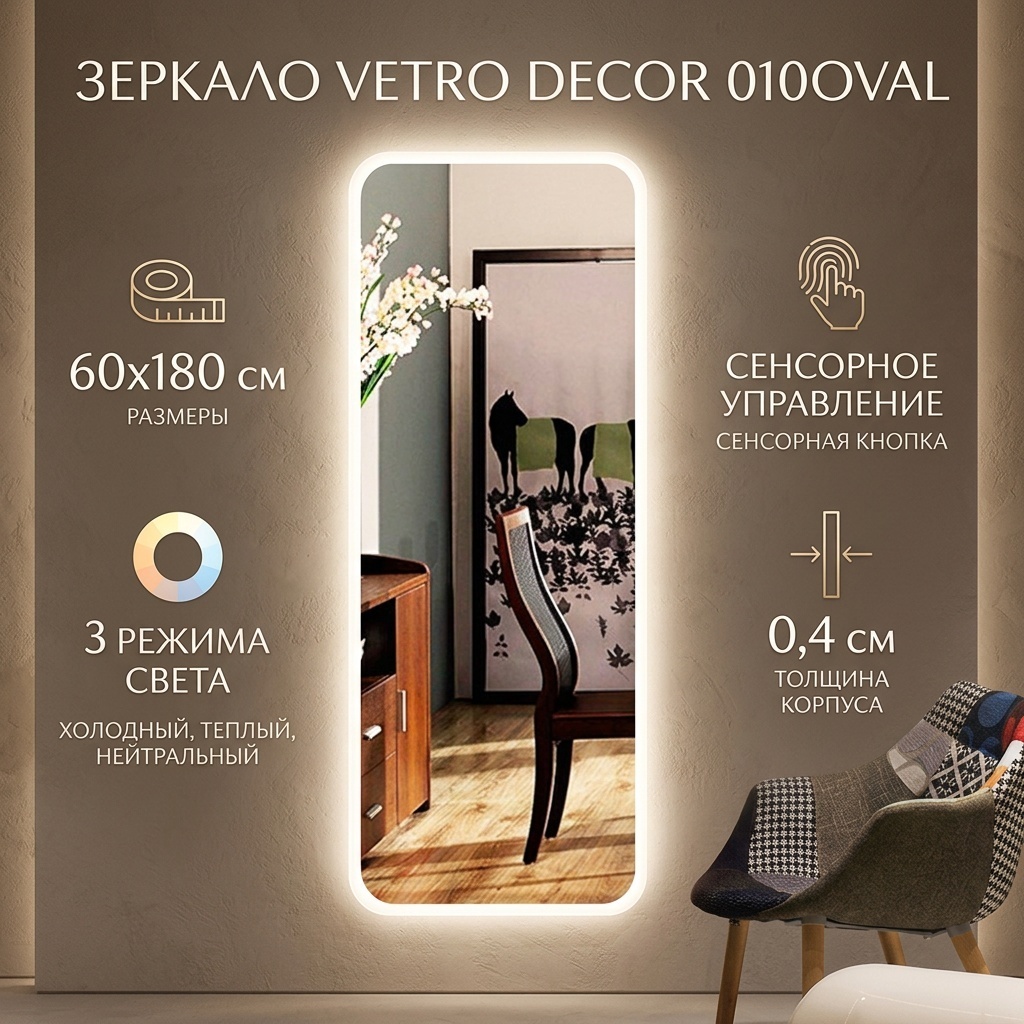 Овальное зеркало